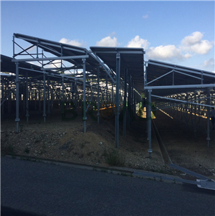 sistema de montaje solar para granja de 1.5mw en japón